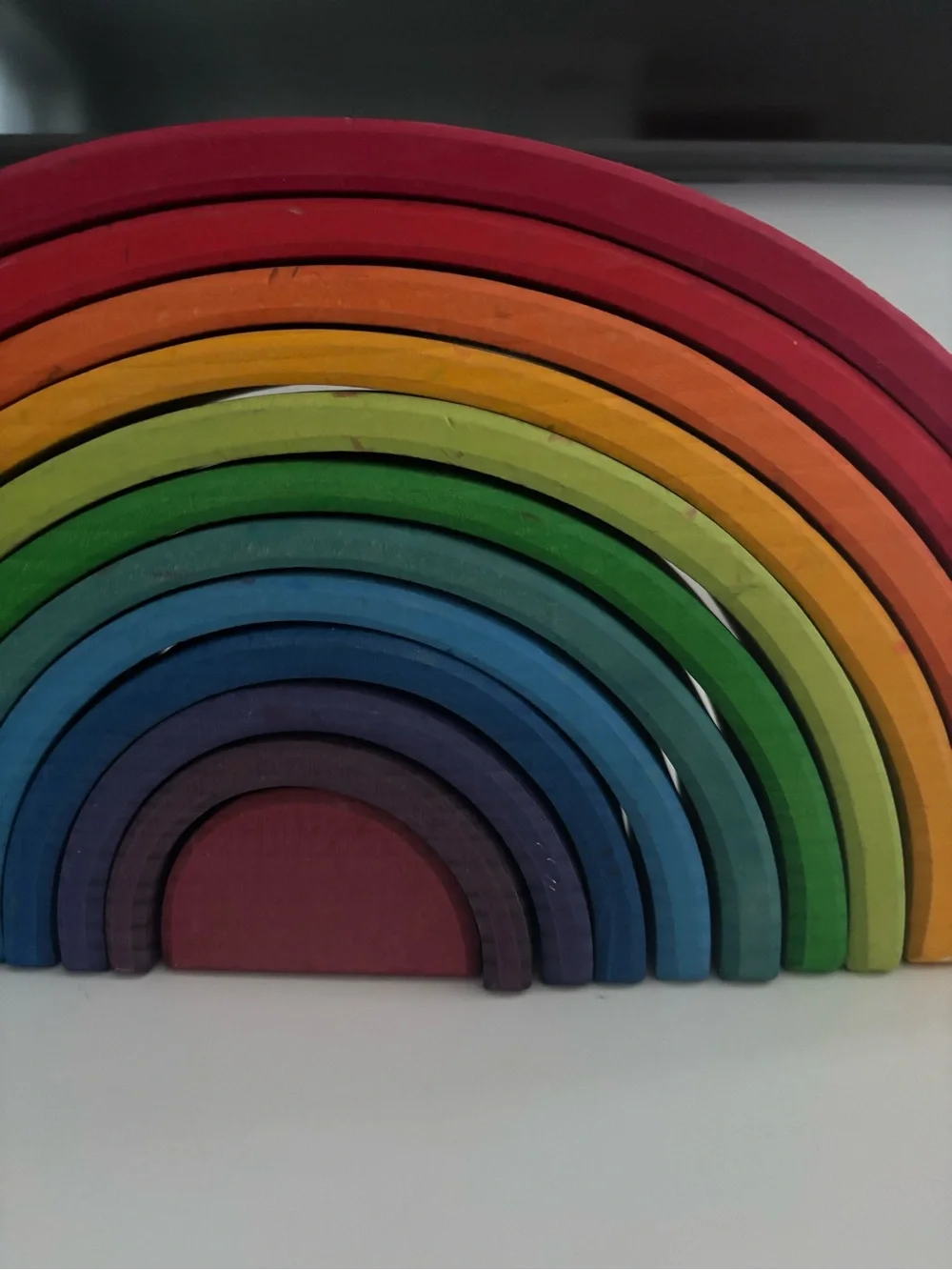 Grimm’s large wooden rainbow stacker